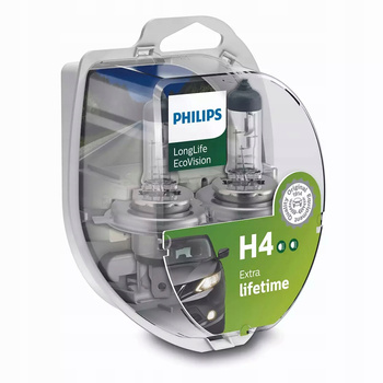 Philips H4 LongLife EcoVision Super Żywotne + W5W