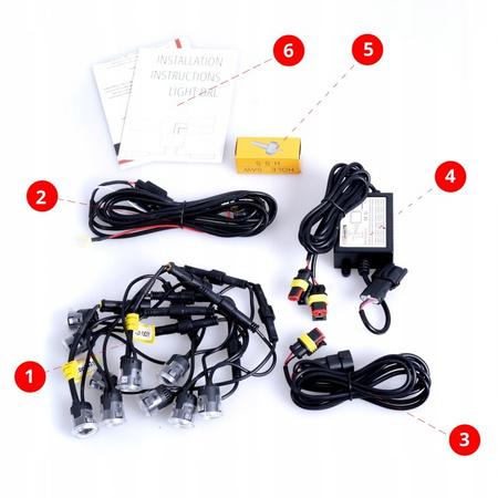 Światła DRL DO JAZDY DZIENNEJ 402O Einparts DIODA OSRAM OCZKA ALUMINIOWE