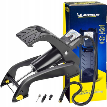 POMPKA NOŻNA MICHELIN ANALOGOWA NAJLEPSZA NA RYNKU + KOŃCÓWKI ROWER AUTO