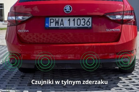 CZUJNIKI COFANIA PARKOWANIA TYŁ UNIWERSALNY 22MM SREBRNE HOMOLOGACJA 