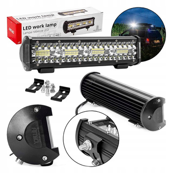 LAMPA ROBOCZA LED BAR HALOGEN 80 LED 30CM HOMOLOGACJA 12-24V 6400LM MOCNA