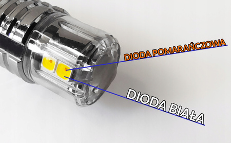 Żarówki P21/5W LED BIAŁO POMARAŃCZOWA USA AMERYKA
