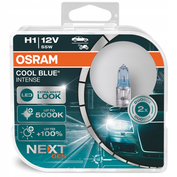ŻARÓWKI OSRAM H1 12V 55W COOL BLUE INTENSE NEXT GENERATION BIAŁE