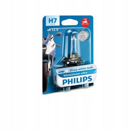 PHILIPS H7 WHITE VISION ULTRA MOTOCYKL BIELSZE