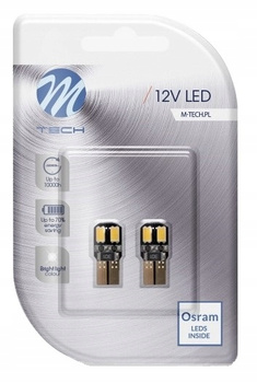 ŻARÓWKI LED W5W M-TECH DIODY OSRAM PŁASKIE