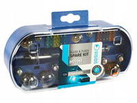 ZASOBNIK H7 12V 55W + H1 12V 55W 28 ELEMENTÓW ŻARÓWKI BEZPIECZNIKI ZAPASOWE