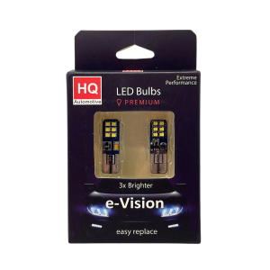 ŻARÓWKI LED W5W PŁASKIE 18x SMD 12-24V HQ Automotive E-VISION CANBUS 6000K