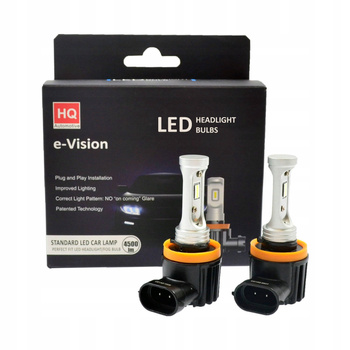 Żarówki LED 1:1 H8 H9 H11 H16 HQ Automotive e-Vision 6000K