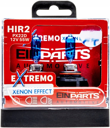 ŻARÓWKI HIR2 12V 55W EINPARTS EXTREMO XENON EFEKT ZIMNE BIAŁE