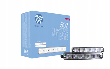 LAMPY DO JAZDY DZIENNEJ DRL LED LDO507 M-TECH DIODY OSRAM HOMOLOGACJA