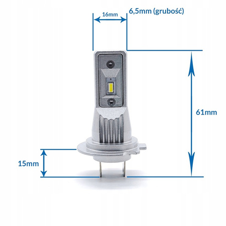 ŻARÓWKI LED H7 1do1 MARBA HOMOLOGACJA E9 4000LM