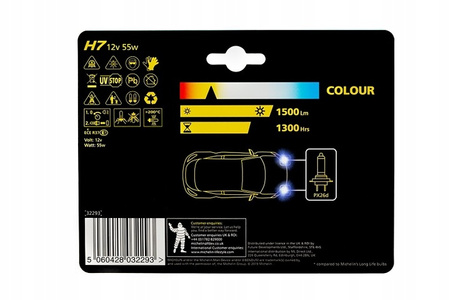 MICHELIN ŻARÓWKI H7 12V 55W EXTRA LONG LIFE +130% WIĘCEJ ŚWIATŁA WZMOCNIONE