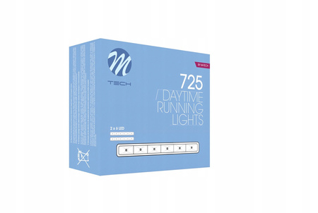 LAMPY DO JAZDY DZIENNEJ DRL LED LDO725 M-TECH DIODY OSRAM HOMOLOGACJA
