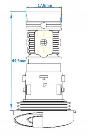 ŻARÓWKI HP24W LED DZIENNE DRL MOCNE CANBUS: CITROEN C5, PEUGEOT 3008, 5008