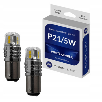 Żarówki P21/5W LED BIAŁO POMARAŃCZOWA USA AMERYKA