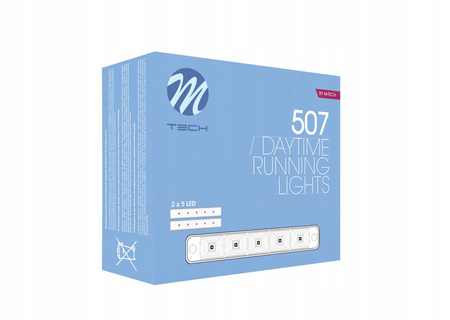 LAMPY DO JAZDY DZIENNEJ DRL LED LDO507 M-TECH DIODY OSRAM HOMOLOGACJA