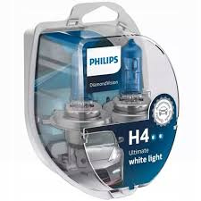 ŻARÓWKI H4 PHILIPS DIAMOND VISION ZIMNA BIEL 5000K