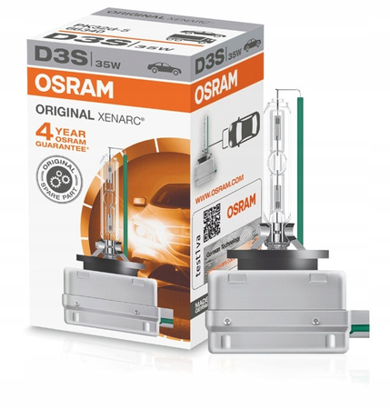 ŻARNIK XENON KSENON BI-XENON OSRAM D3S ORIGINAL 4 LATA GWARANCJI XENARC 4300K MADE IN GERMANY