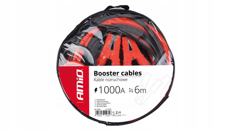 KABLE PRZEWODY ROZRUCHOWE 1000A 6m 12V 24V WYSOKA JAKOŚĆ GWARANCJA AMIO