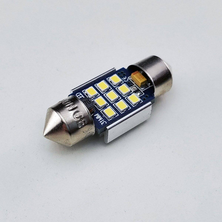 HQ Automotive Żarówka Can-bus LED 12V 24V 9x SMD-2016 C3W 31mm Biała 2szt