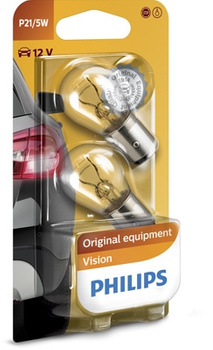 2x Żarówki PHILIPS P21/5W BAY15D 12V VISION +30%