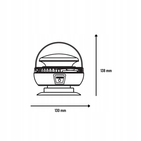 LAMPA OSTRZEGAWCZA LED BEZPRZEWODOWA KOGUT OSTRZEGAWCZY AKUMULATOR + PILOT
