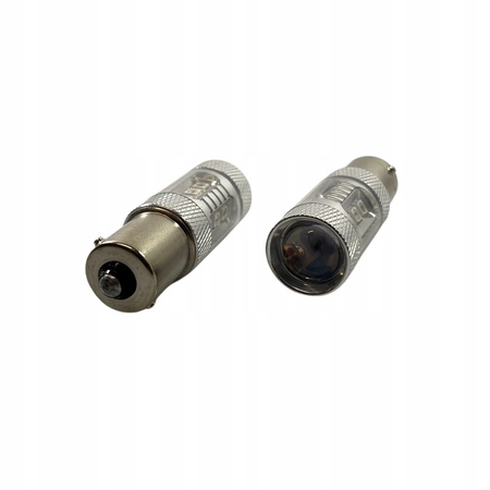 ŻARÓWKI LED P21W POMARAŃCZOWE AMBER PRZEBIJAJĄCE CZERWONE KLOSZE USA BMW AUDI MINI VOLKSWAGEN