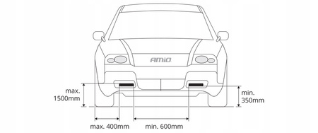 Światła do jazdy dziennej DRL 510HP AMIO ALUMINIUM