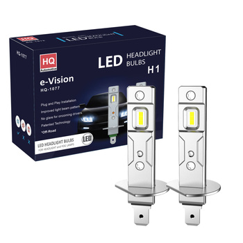 ŻARÓWKI H1 HQ E-VISION 12V 24V 6000K LED ORYGINALNY ROZMIAR 1:1 PLUG & PLAY