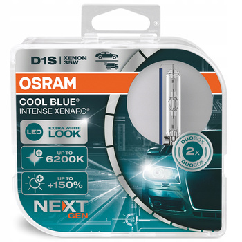ŻARNIKI XENON D1S OSRAM COOL BLUE INTENSE NEXTGEN XENARC  66140CBN-HCB 6200K +150%