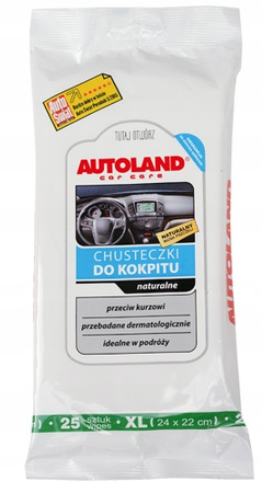 AUTOLAND - Chusteczki do kokpitu naturalne - 25szt