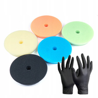 ZESTAW PADÓW POLERSKICH DO POLEROWANIA POLERKA 5x 125/150mm RÓŻNA TWARDOŚĆ