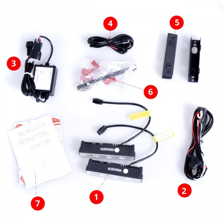 Światła DRL DO JAZDY DZIENNEJ 404O Einparts DIODA OSRAM 125mm ALUMINIOWE