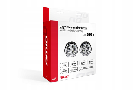 Światła do jazdy dziennej DRL 510HP AMIO ALUMINIUM