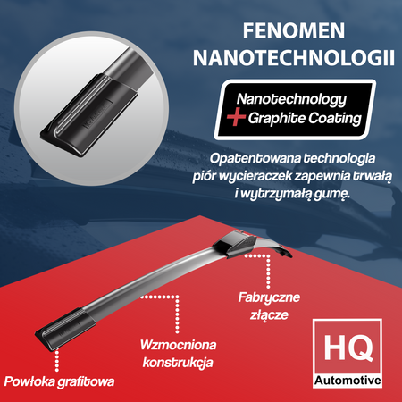 HQ Pióra wycieraczek samochodowych do FIAT 500E Hatchback (2020 i nowsze) Zestaw do wymiany przednich wycieraczek