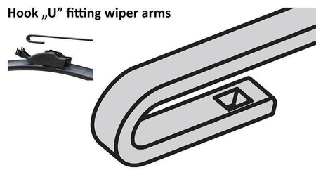 Bezprzegubowe Wycieraczki Samochodowe HQ Aero Dynamic ze spryskiwaczem - ADJR82-821 Twin Box