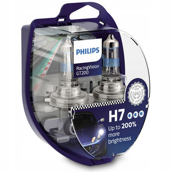 ŻARÓWKI PHILIPS H7 12V 55W RACING VISION GT200 +200%