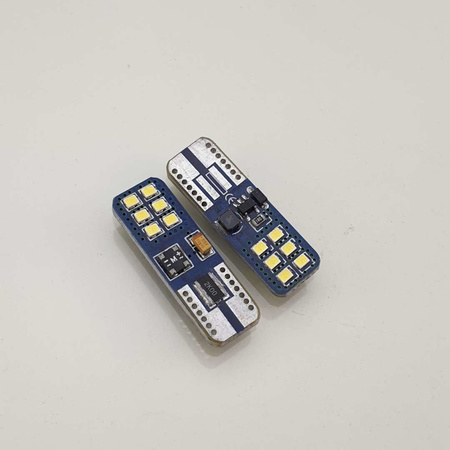ŻARÓWKI LED W5W PŁASKIE 18x SMD 12-24V HQ Automotive E-VISION CANBUS 6000K