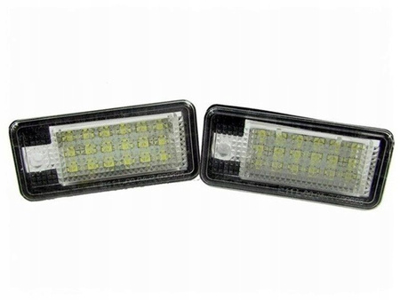 AUDI A3 8P A4 B6 B7 A6 C6 A1 A7 Q7 LAMPKI LED TABLICY REJESTRACYJNEJ EP18