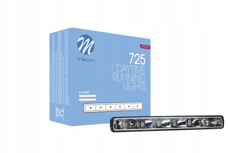 LAMPY DO JAZDY DZIENNEJ DRL LED LDO725 M-TECH DIODY OSRAM HOMOLOGACJA