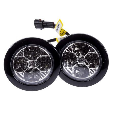 Światła DRL DO JAZDY DZIENNEJ 409O Einparts DIODA OSRAM OKRĄGŁE ALUMINIOWE