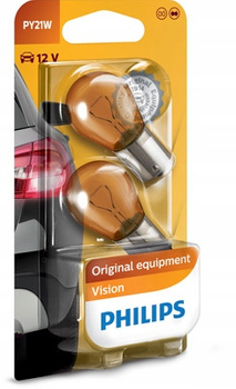 2x Żarówki PHILIPS PY21W BAU15s 12V VISION +30%