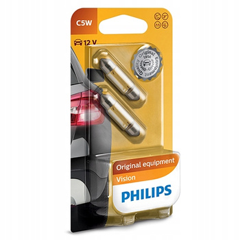 2x Żarówki PHILIPS C5W SV8,5 12V VISION +30%