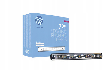LAMPY DO JAZDY DZIENNEJ DRL LED LDO725 M-TECH DIODY OSRAM HOMOLOGACJA