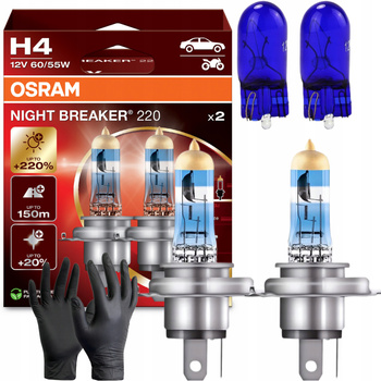 ŻARÓWKI H4 12V 60/55W OSRAM NIGHT BREAKER +220% GOLD NAJMOCNIEJSZE +GRATISY