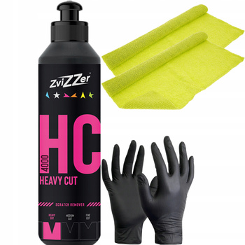 ZVIZZER HC4000 RED HEAVY CUT PASTA POLERSKA MOCNO ŚCIERNA TNĄCA 250ml FIBRY