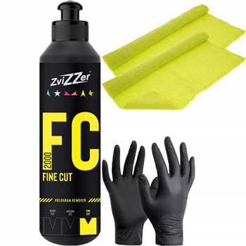 ZVIZZER FC2000 YELLOW FINE CUT PASTA POLERSKA WYKAŃCZAJĄCA 250ml MIKROFIBRY