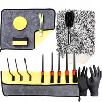 ZESTAW DO DETAILINGU: PĘDZLE RĘKAWICA SZCZOTKI APLIKATORY RĘCZNIKI PREZENT