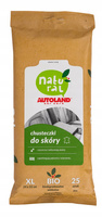 NATURAL - Chusteczki do skóry - 25szt AUTOLAND BIODEGRADOWALNE CZYSZCZĄCE