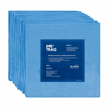 MR RAG 30x30cm MIKROFIBRA NIEBIESKA 250gsm 12sztuk